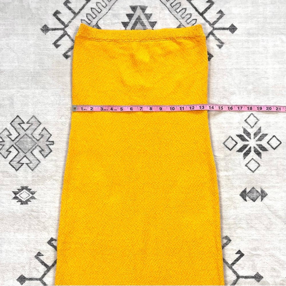 Free People Beach Gold Rio Sweater Knit Strapless Maxi Dress Medium - Picture 5 of 11
